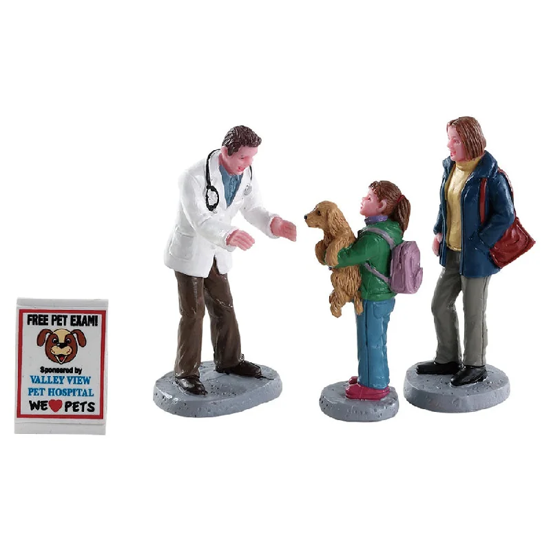 Lemax General Collectible Figurines: Charley the Vet, Set of 4 #82578