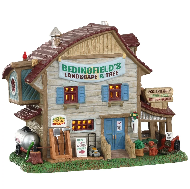 Lemax Harvest Crossing Lighted Building: Bedingfield's Landscape & Tree #05636