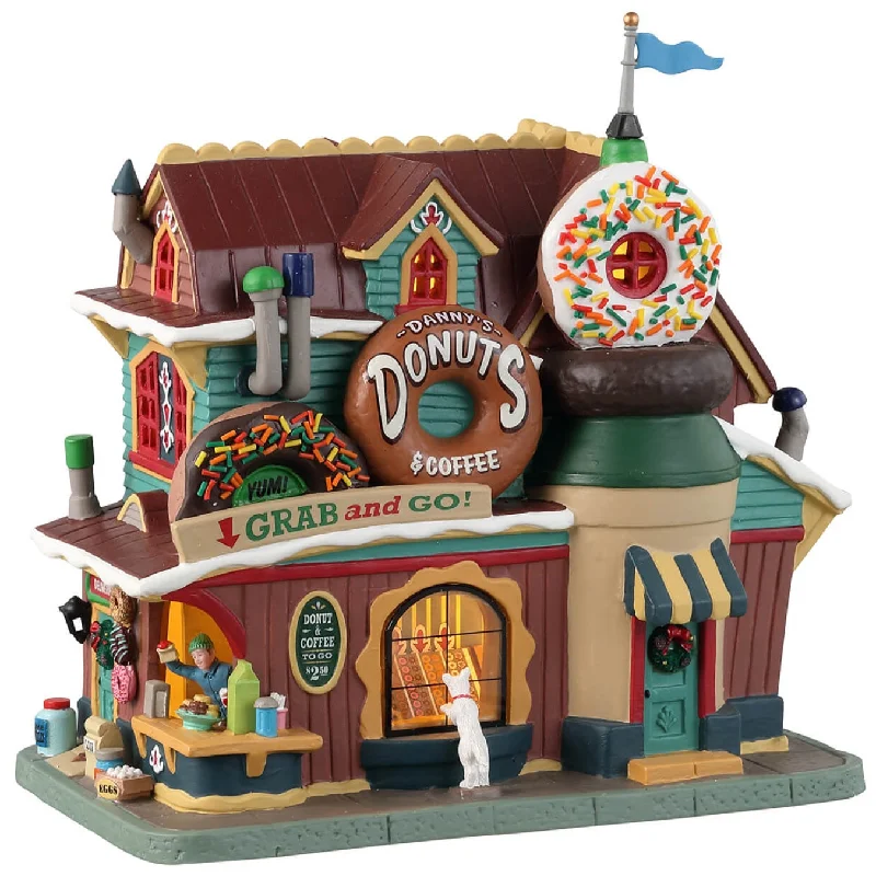 Lemax Harvest Crossing Lighted Building: Danny's Donuts & Coffee #35031