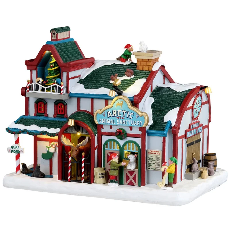 Lemax Santa's Wonderland Lighted Building: Arctic Animal Sanctuary #35075