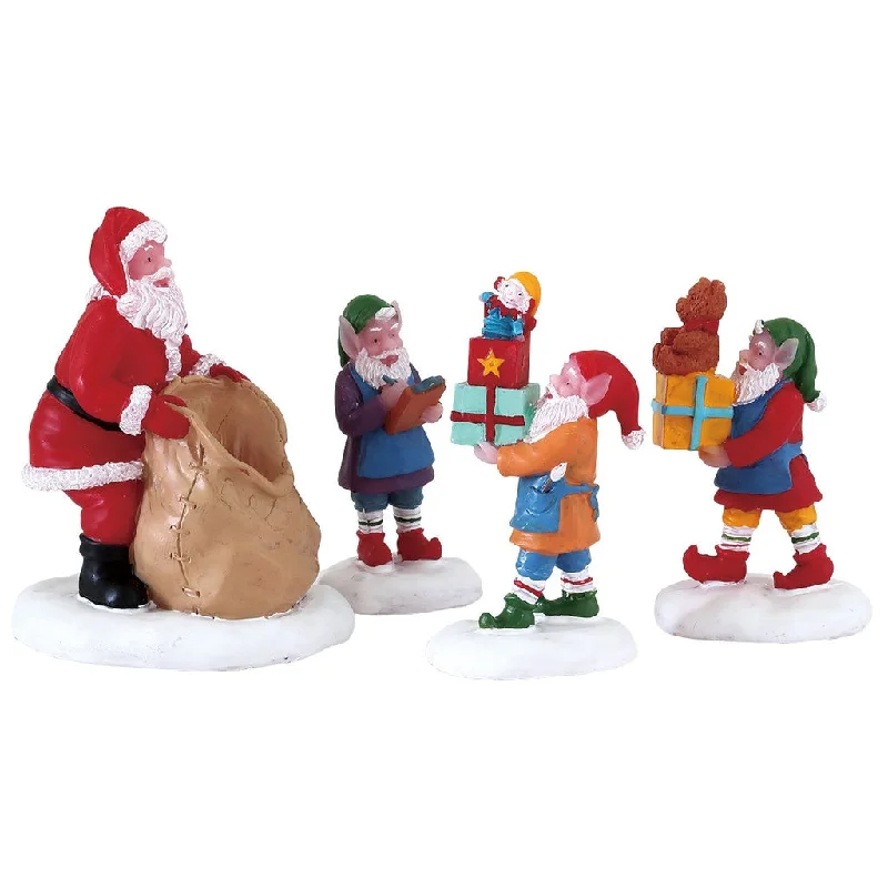 Lemax Santa's Wonderland Figurines: Present Procession, Set of 4 #72553