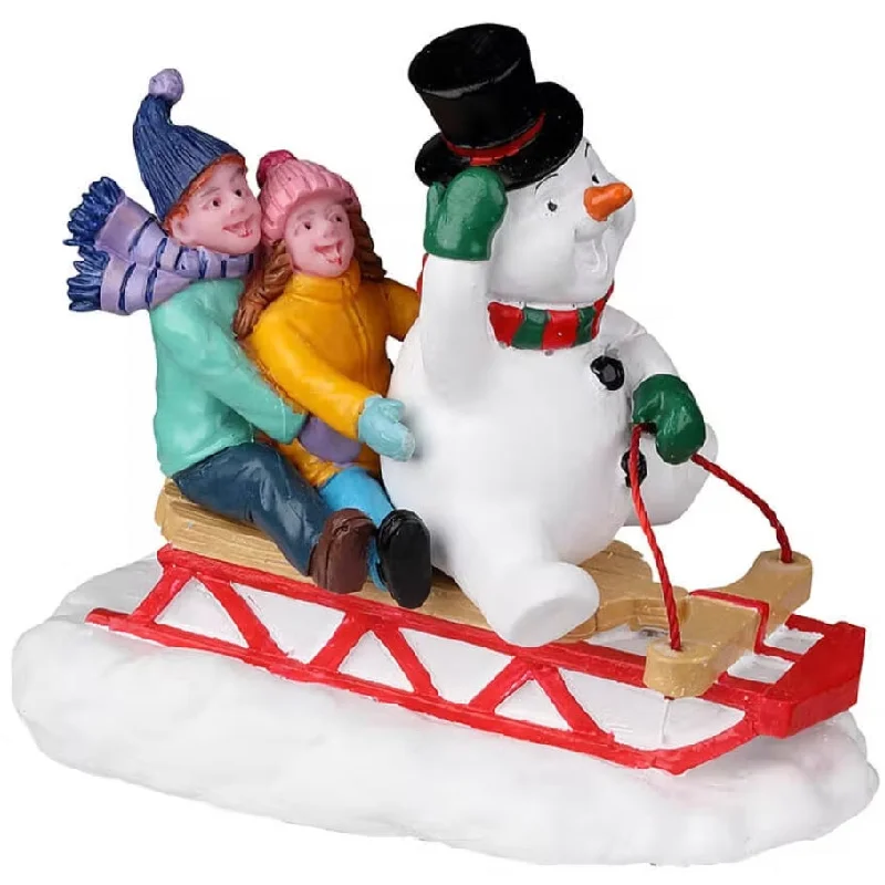 Lemax Vail Village Figurine: Sledding with Frosty #22119