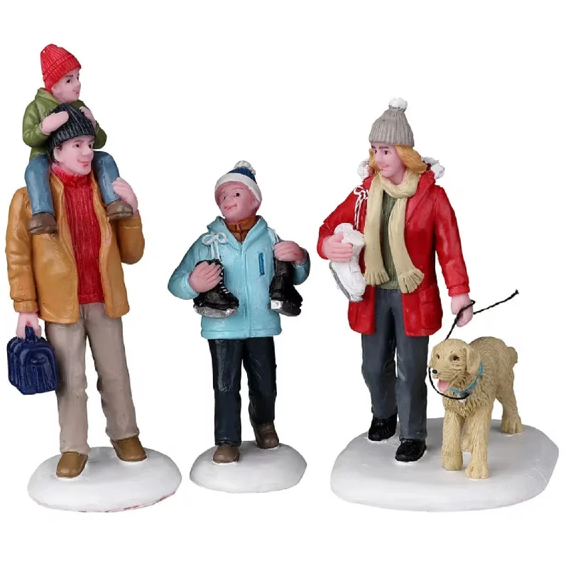 Lemax Vail Village Figurines: Going Skating, Set of 3 #22129