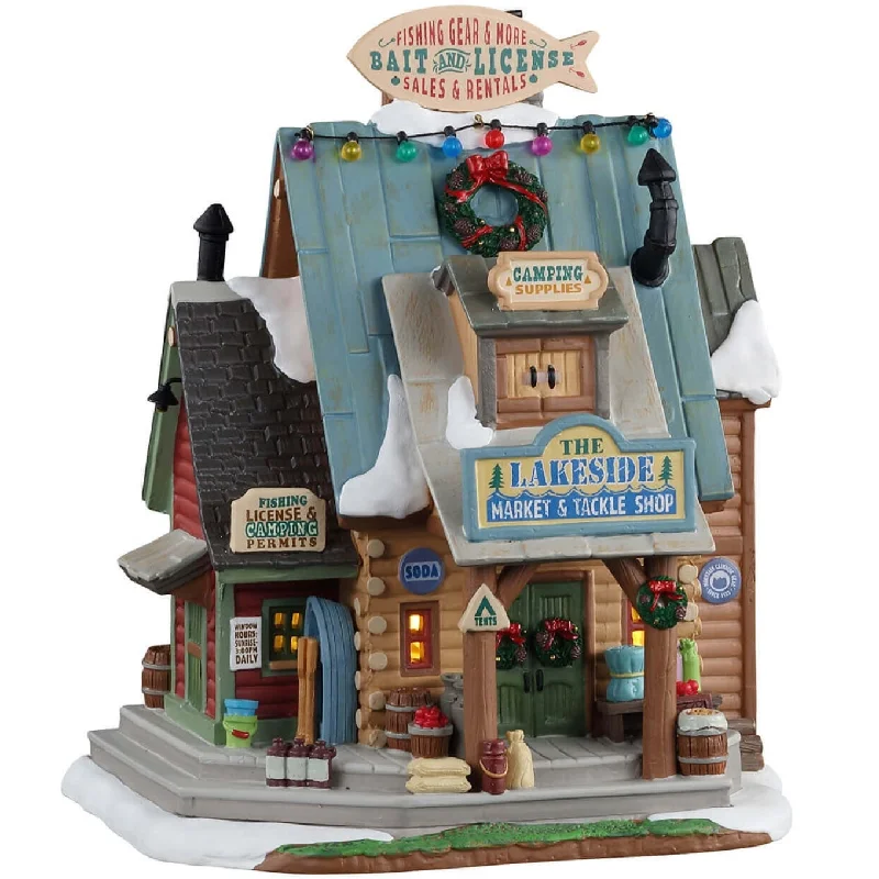 Lemax Vail Village Lighted Building: The Lakeside Market & Tackle Shop #15746