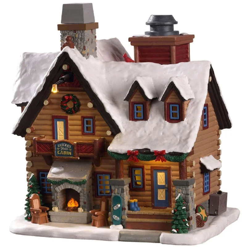 Lemax Vail Village Lighted Building: Thicket Falls Cabin #05698