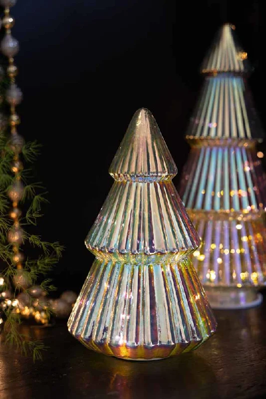 Medium Glass Christmas Tree With LED Lights