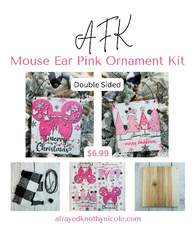 Mouse Ears Pink Ornament Kit