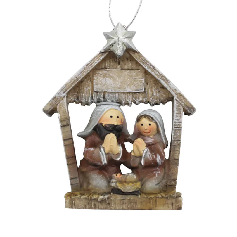 NATIVITY ORNAMENT - CHRISTMAS TREE DECORATION - RESIN