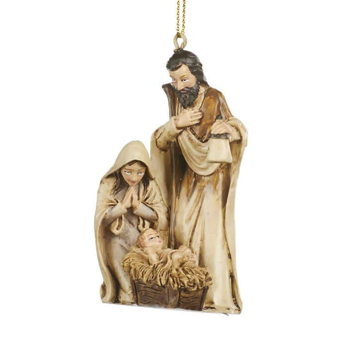 NATIVITY SCENE - CHRISTMAS TREE DECORATION - RESIN