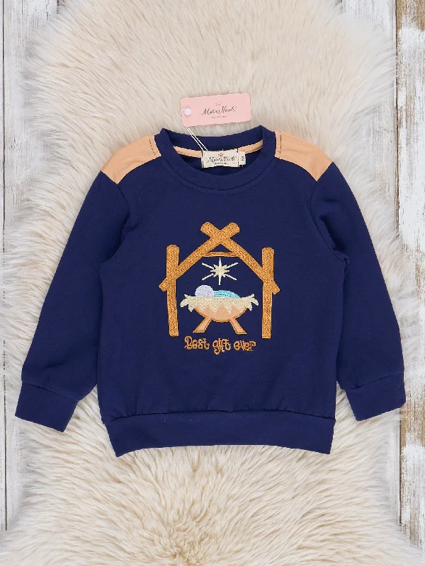 Navy & Gold Nativity Shirt