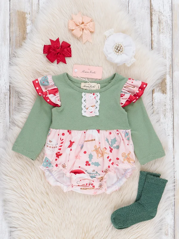 Olive Jolly Time Ruffle Bubble