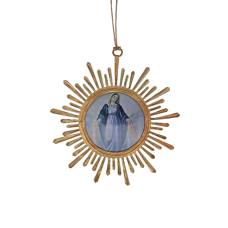 OUR LADY OF GRACE - CHRISTMAS TREE DECORATION - METAL