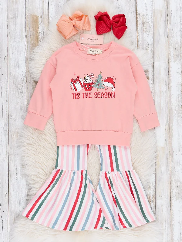 Peach "'Tis the Season" Bell Bottoms Outfit