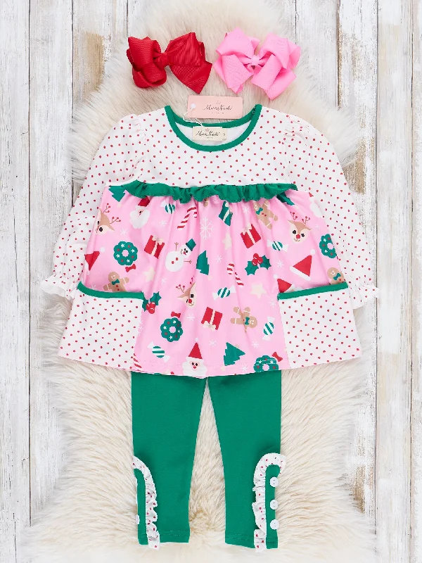 Pink & Green Holiday Magic Outfit