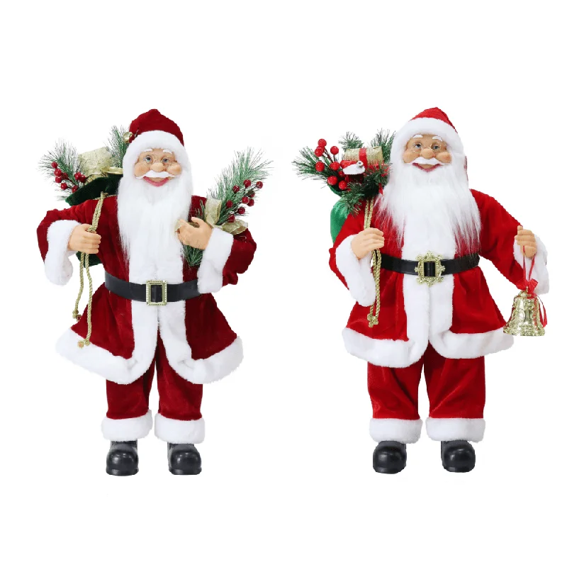 Red Velvet Santa Figurine Asst (60cm)