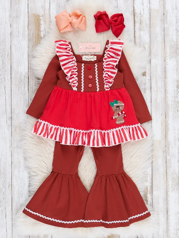 Sassy Gingerbread Ruffle Outfit - Restocked!