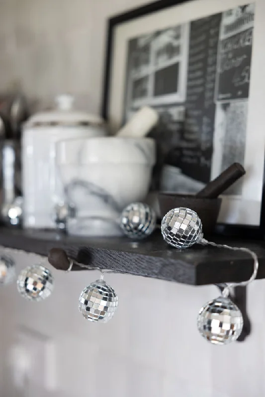 Silver Disco Ball Fairy Lights - 4.4m