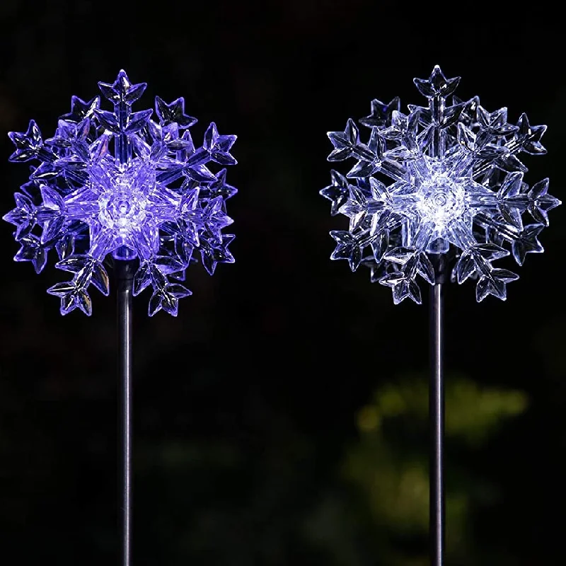 Solar Powered Motion LED Snowflake Garden Lights