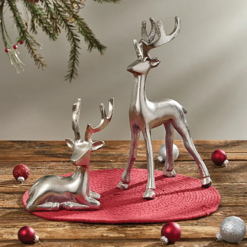 Standing Silver Reindeer - Set of 2 Park Designs