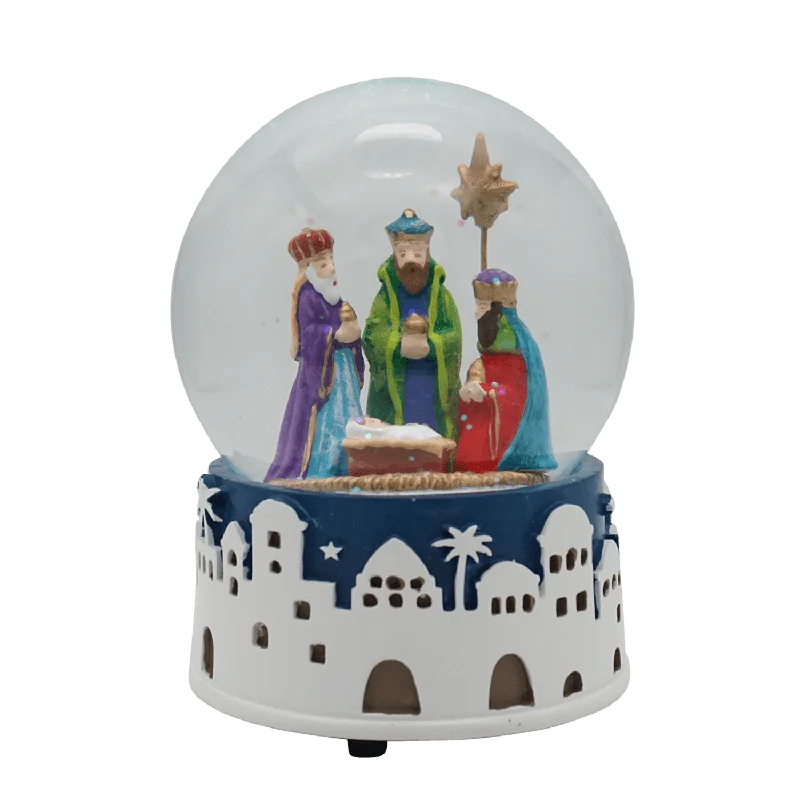 THREE WISE MEN - MUSICAL SNOW GLOBE - CHRISTMAS