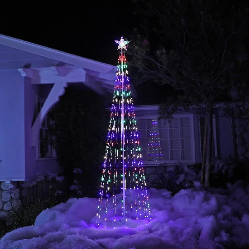 8.83' Tower Christmas Tree with Multi-Functional LED Lights