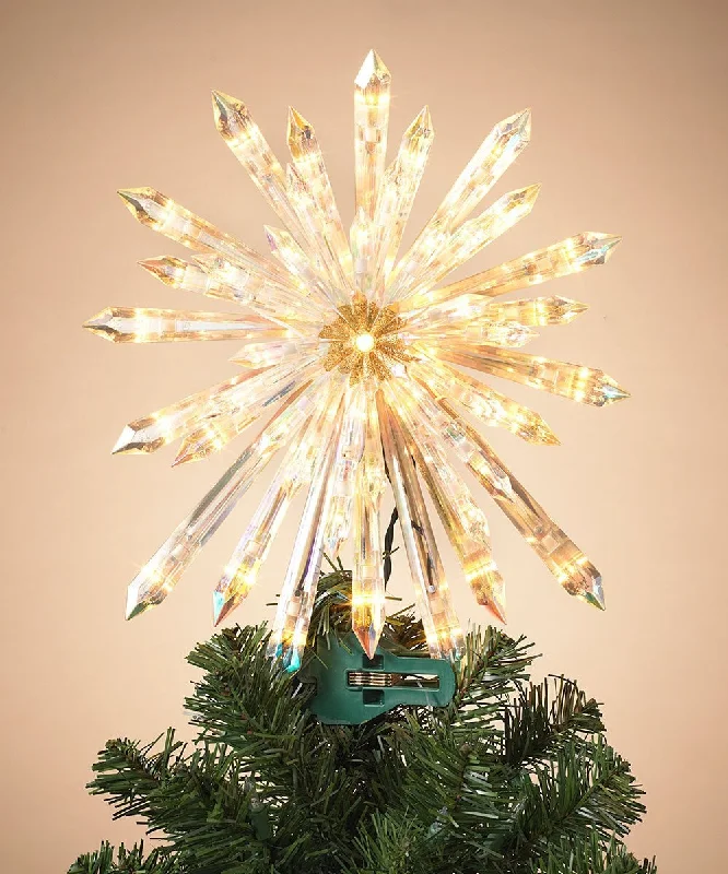 13.5" Warm White LED Starburst Christmas Tree Topper