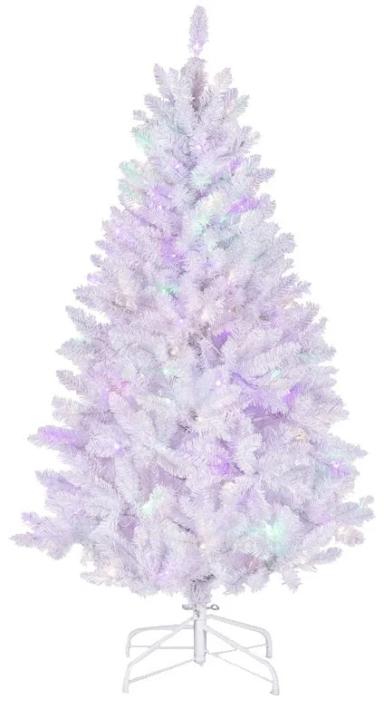 White Aspen Pine Dual Color LED Pre-Lit Artificial Christmas Tree