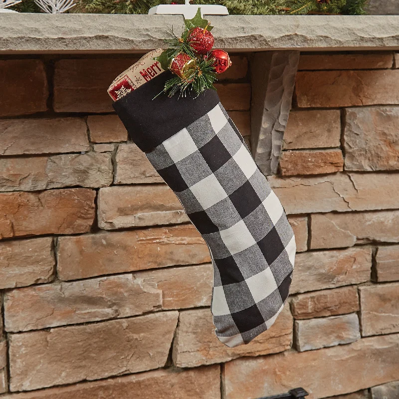 Wicklow Check Stocking - Black & Cream Park Designs