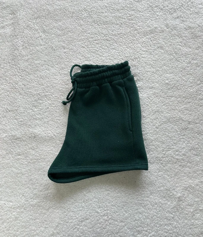 Winter Green Basic Blank Shorts