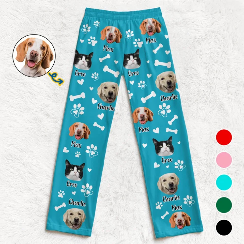 Custom Photo A House Is Not A Home Without Pets - Dog & Cat Personalized Custom Pajama Pants - Christmas Gift For Pet Owners, Pet Lovers