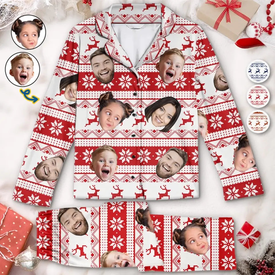 Custom Photo Christmas Is All About Family, Making Merry - Family Personalized Custom Pajamas - Christmas Gift For Family Members