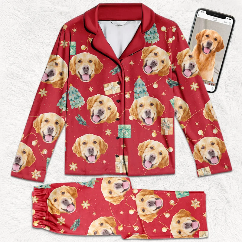 Custom Photo Furst Christmas Together - Dog & Cat Personalized Custom Face Photo Pajamas - Christmas Gift For Pet Owners, Pet Lovers