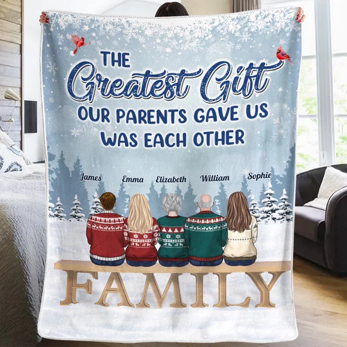 Family Where Life Begins And Love Never Ends - Memorial Personalized Custom Blanket - Sympathy Gift, Christmas Gift For Family Members