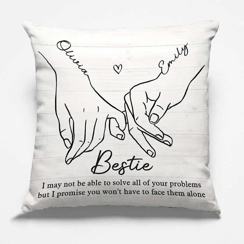 Friendship Is A Precious Gift - Bestie Personalized Custom Pillow - Christmas Gift For Best Friends, BFF, Sisters