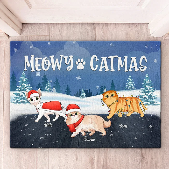 Merry Christmas Ya Filthy Animal - Cat Personalized Custom Decorative Mat -  Christmas Gift For Pet Owners, Pet Lovers