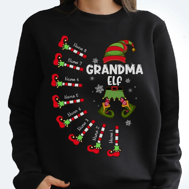 Nana Elf - Happy Christmas - Personalized Unisex Sweatshirt, T-shirt, Hoodie