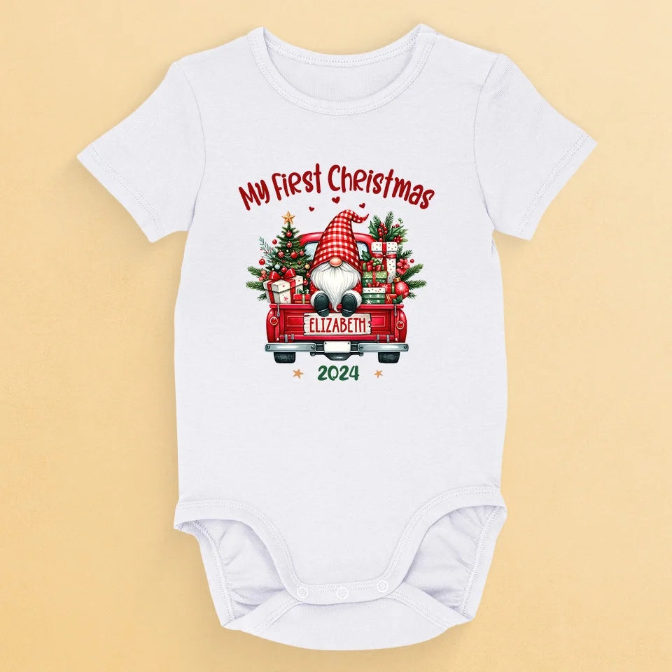 Santa's Cutest Little Helper - Family Personalized Custom Baby Onesie - Christmas Gift For Baby Kids, Newborn Baby