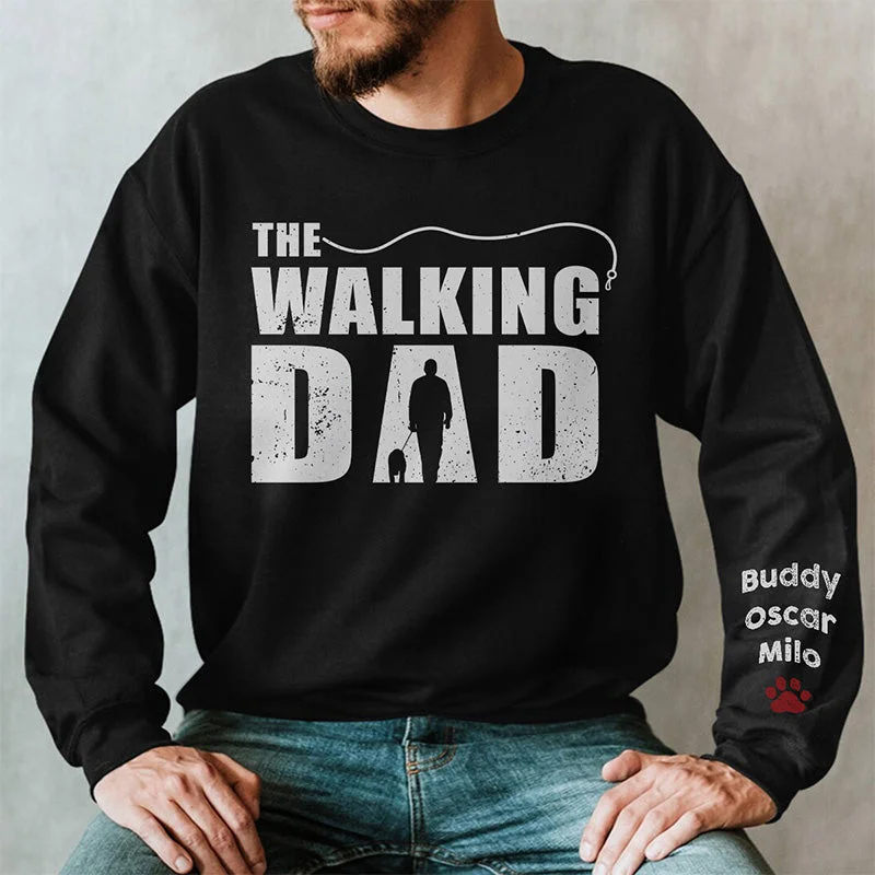 The Best Dad In The Whole Galaxy - Dog Personalized Custom Unisex Sweatshirt With Design On Sleeve - Christmas Gift For Pet Owners, Pet Lovers